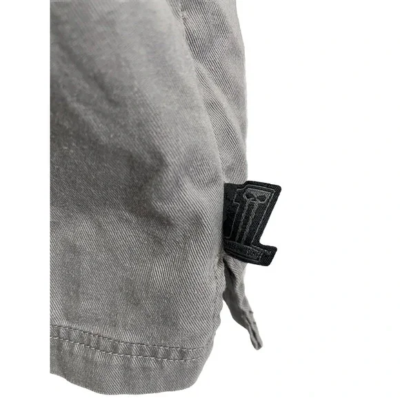 Harley Davidson‎ Short Sleeve Button Up Embroidered Shirt Skulls Flames Large - Picture 5 of 11